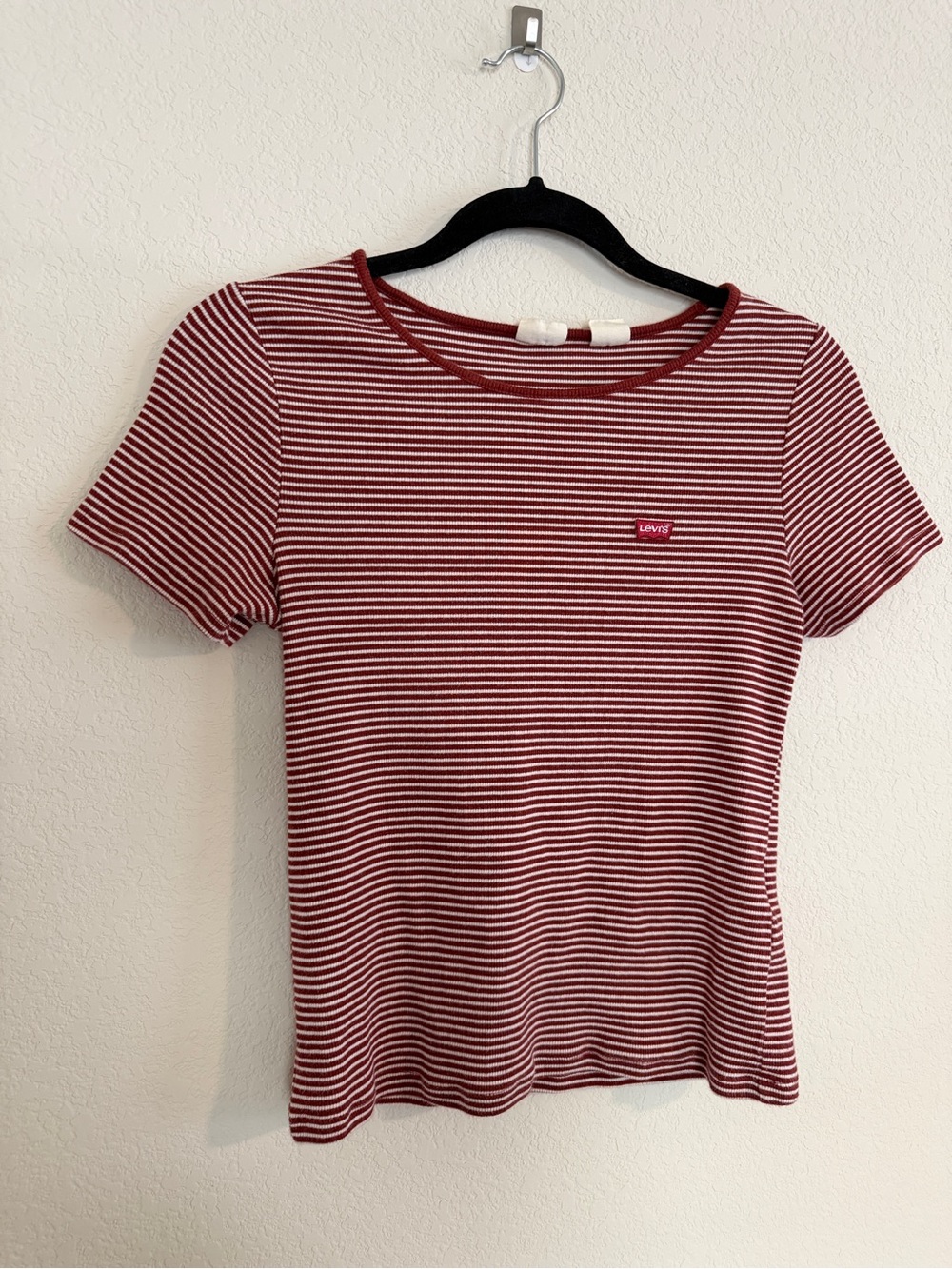 Levi's Red & White Baby Striped Short Sleeve Tee